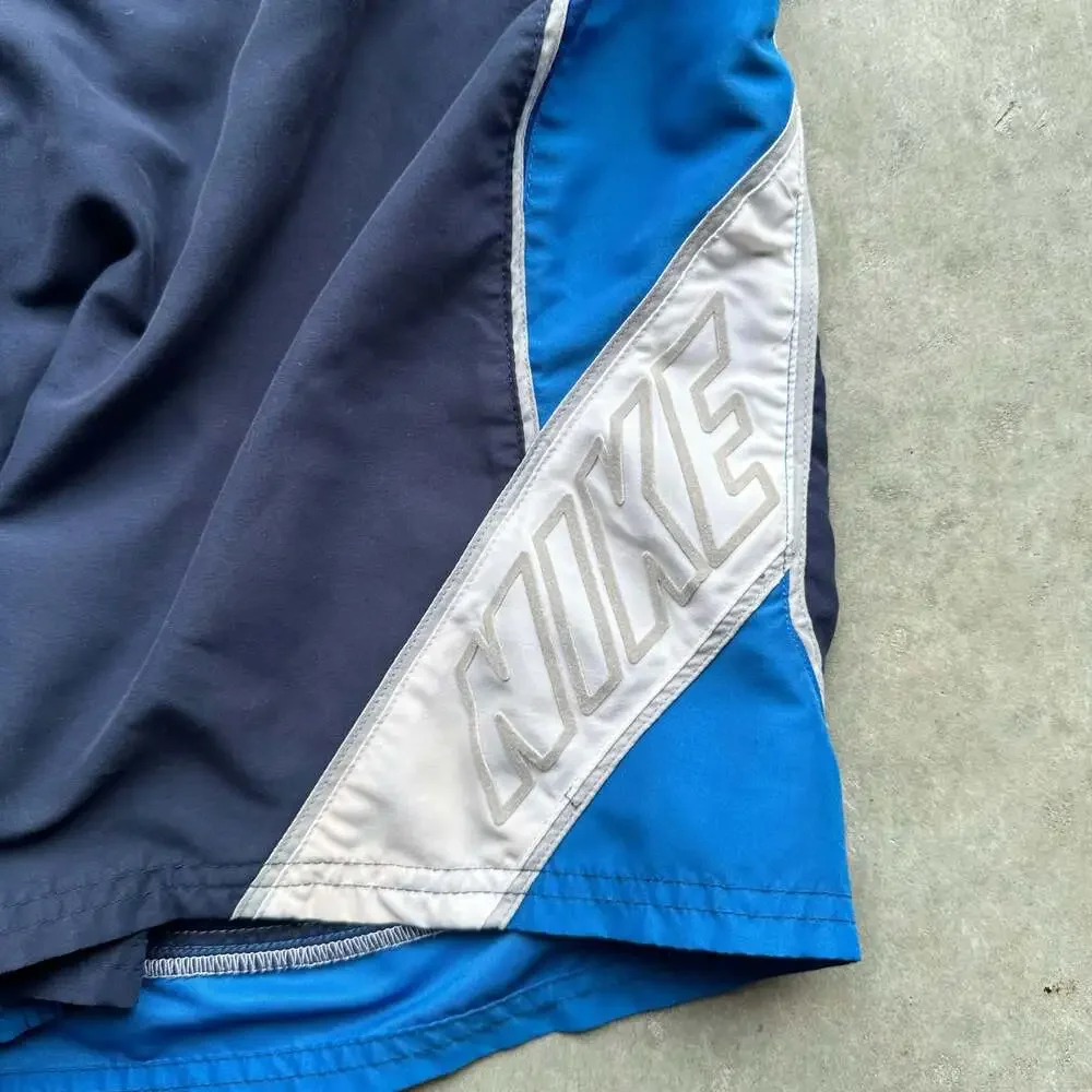 Vintage Y2K Nike Blue/White Board Shorts - Large